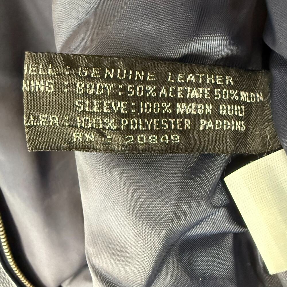 VTG College Phase Varsity Jacket Mens L Yellow Notre Dame Fighting Irish Leather - Picture 13 of 14